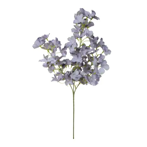 Hortenzia - vetvička 60 cm grey/blue K348